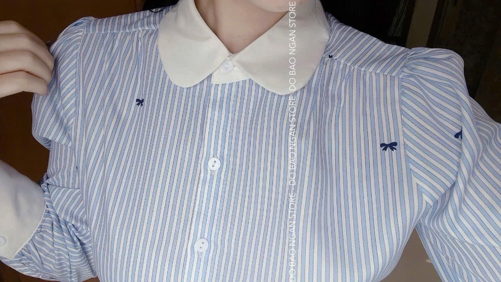 ÁO SƠ MI CỔ SEN KẺ XANH NỮ (2X GIÁ TỐT HƠN)
