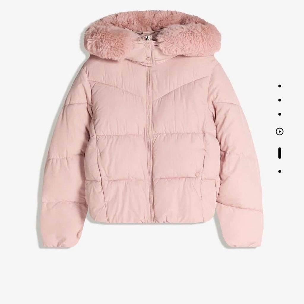 ÁO PHAO BÉO MŨ LÔNG NỮ THU ĐÔNG