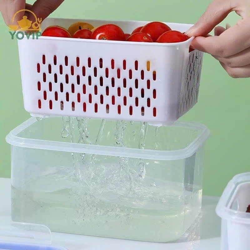 ĐỒ GIA DỤNG - SET 2 HỘP NHỰA ĐỰNG TỦ MÁT