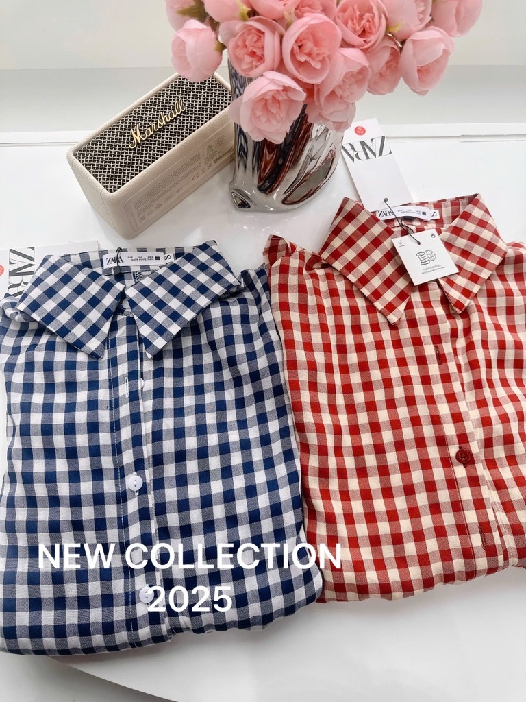 ÁO SƠ MI KẺ BUỘC VẠT NỮ