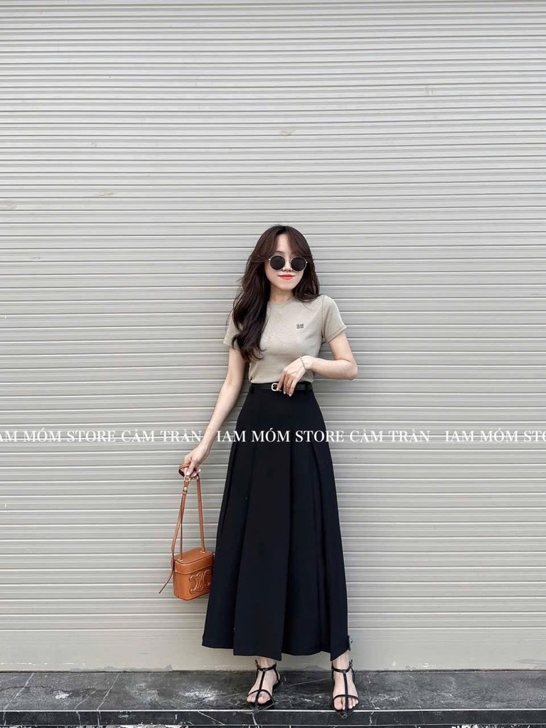 CHÂN VÁY XẾP LI DÁNG DÀI NỮ (SALE 60k)