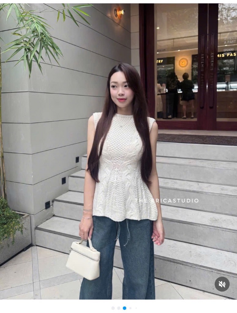 ÁO LEN SÁT NÁCH XOẮN THỪNG XOÈ DÁNG DÀI NỮ SẴN