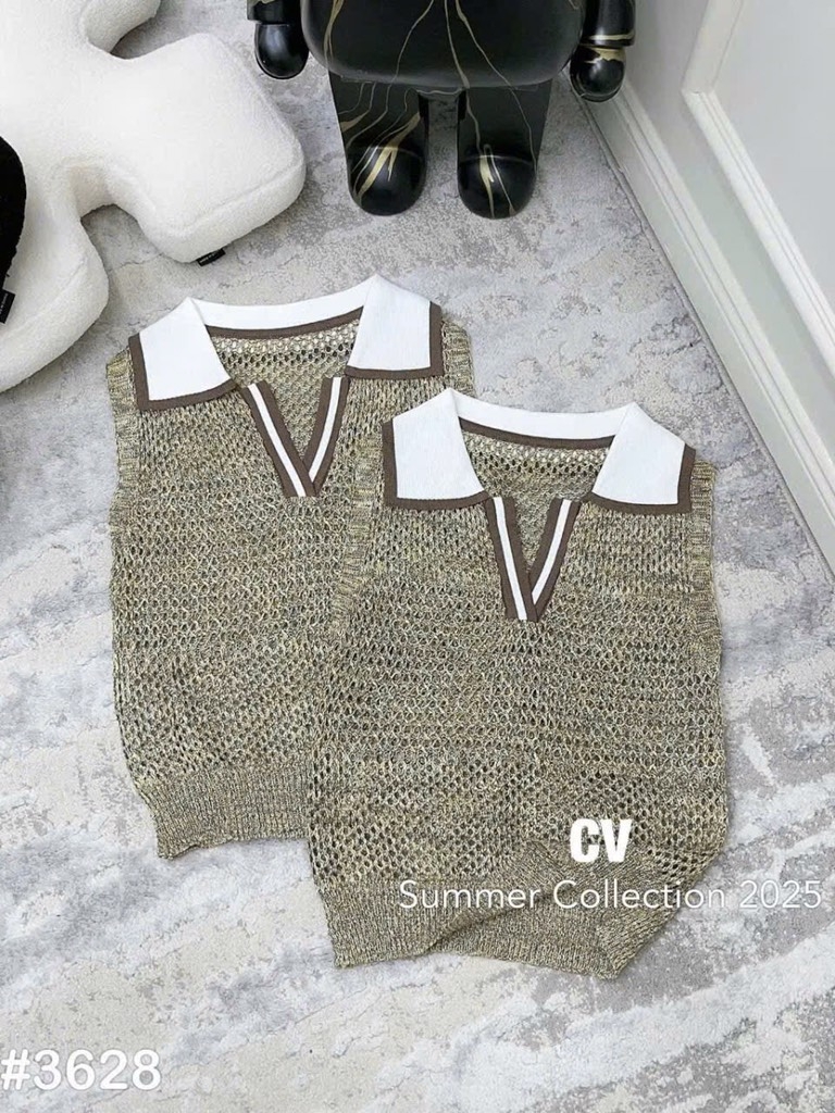 SET ÁO LEN LƯỚI SÁT NÁCH KÈM QUẦN ĐÙI NỮ