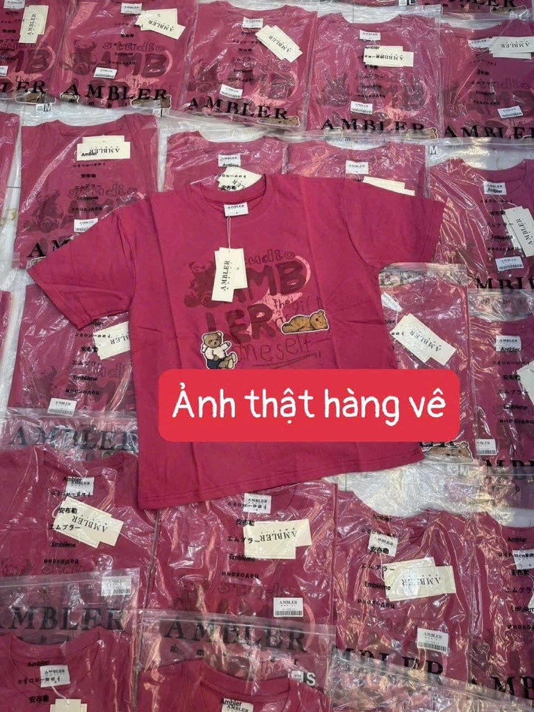 ÁO PHÔNG HỒNG GẤU NỮ SẴN