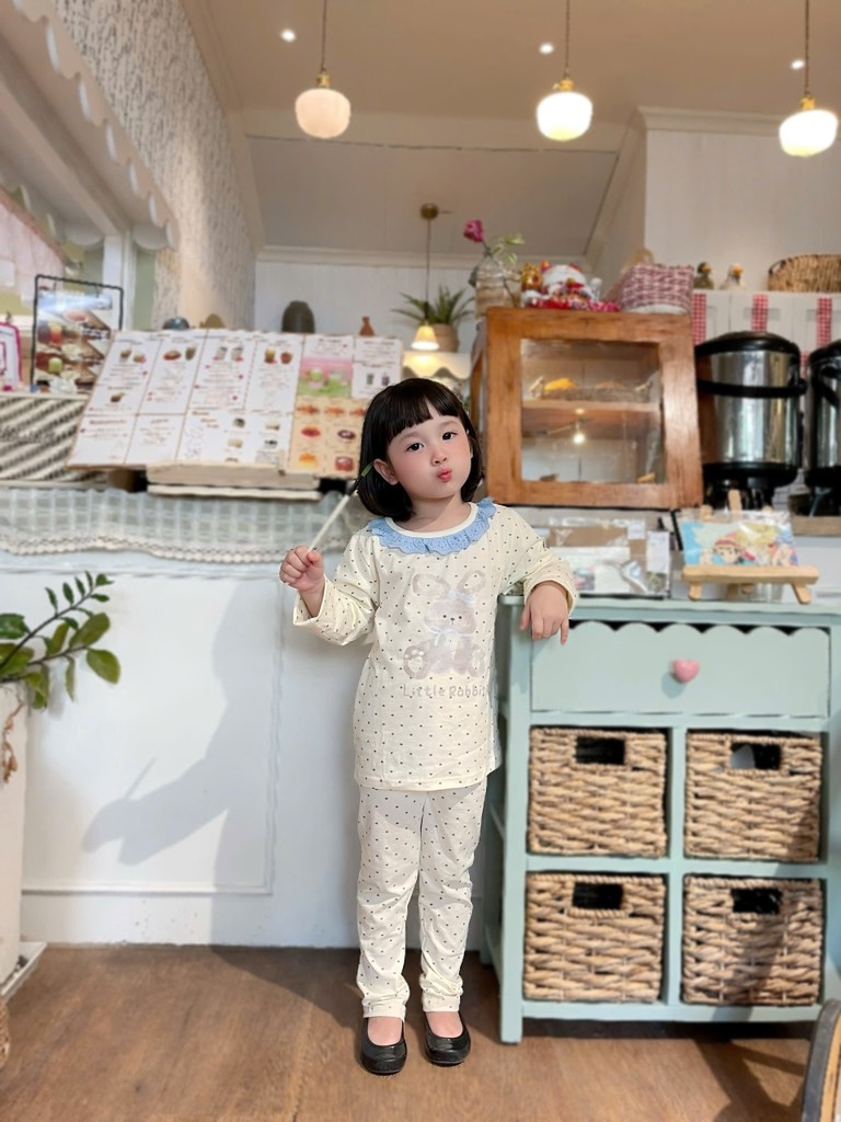 SET 2 BỘ DÀI COTTON TÀU TONE TÍM BÉ GÁI