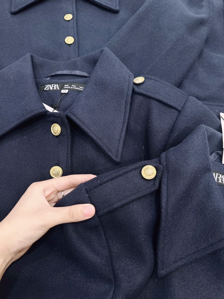 ÁO KHOÁC DẠ NỮ THU ĐÔNG ZR 2 LỚP CÚC CAO CẤP NỮ SẴN