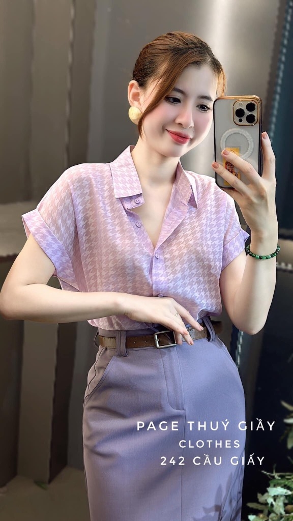 ÁO SƠ MI GU TAY LV DÍC DẮC NỮ SẴN( xả 79k )
