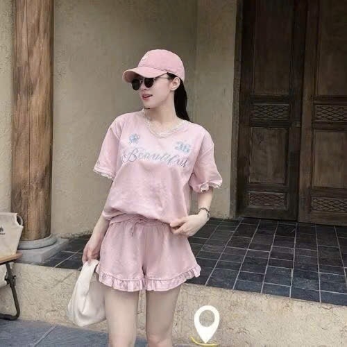 SET CỔ TIM SHORT BÈO PHỐI REN NỮ SẴN