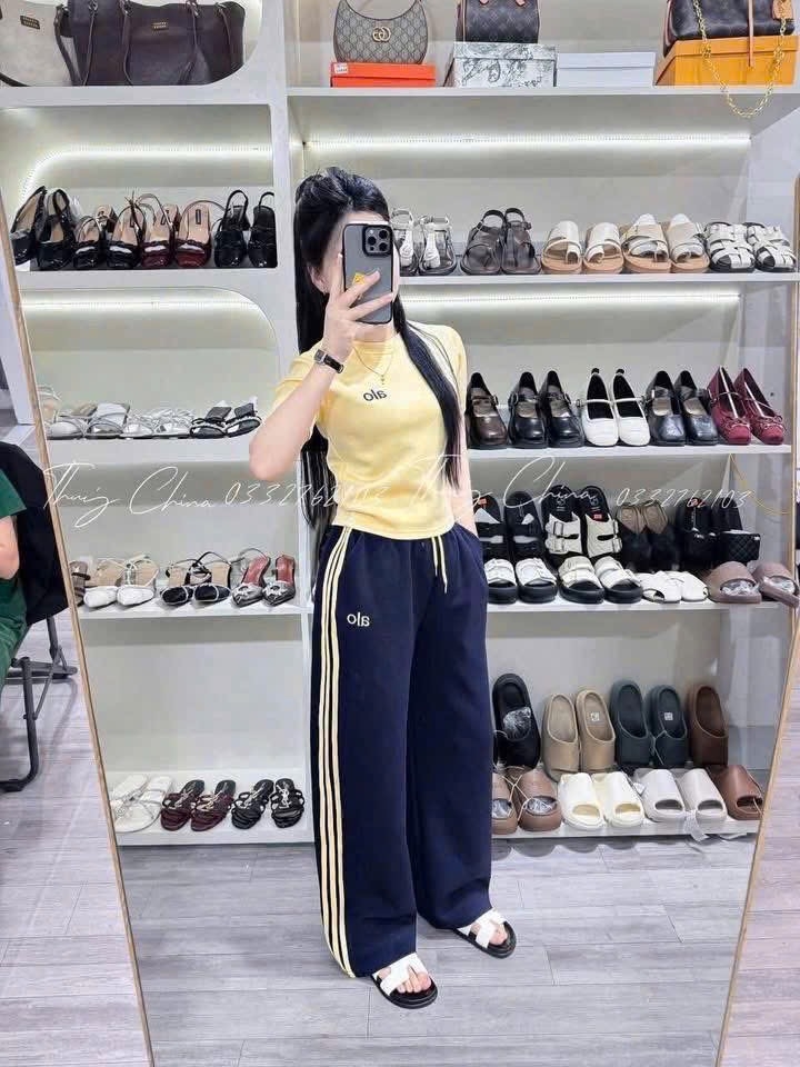 SET ÁO VÀNG QUẦN SUÔNG ALO NỮ SẴN (SALE 118k)