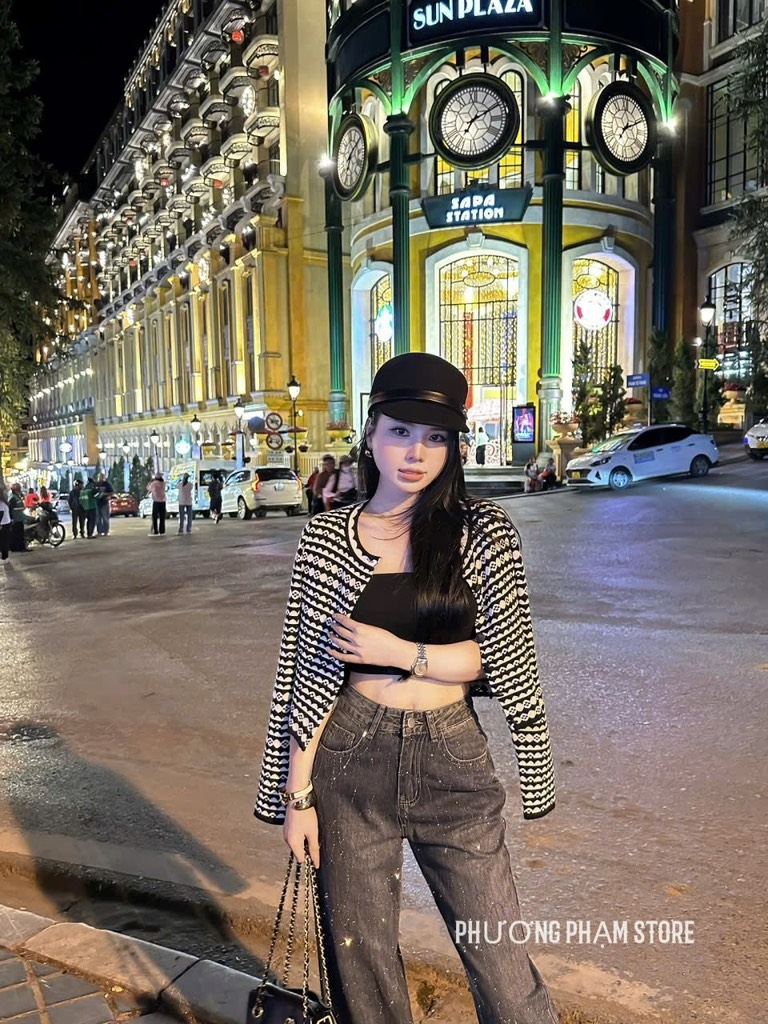 ÁO LEN HOẠ TIẾT PHA MÀU NỮ THU ĐÔNG