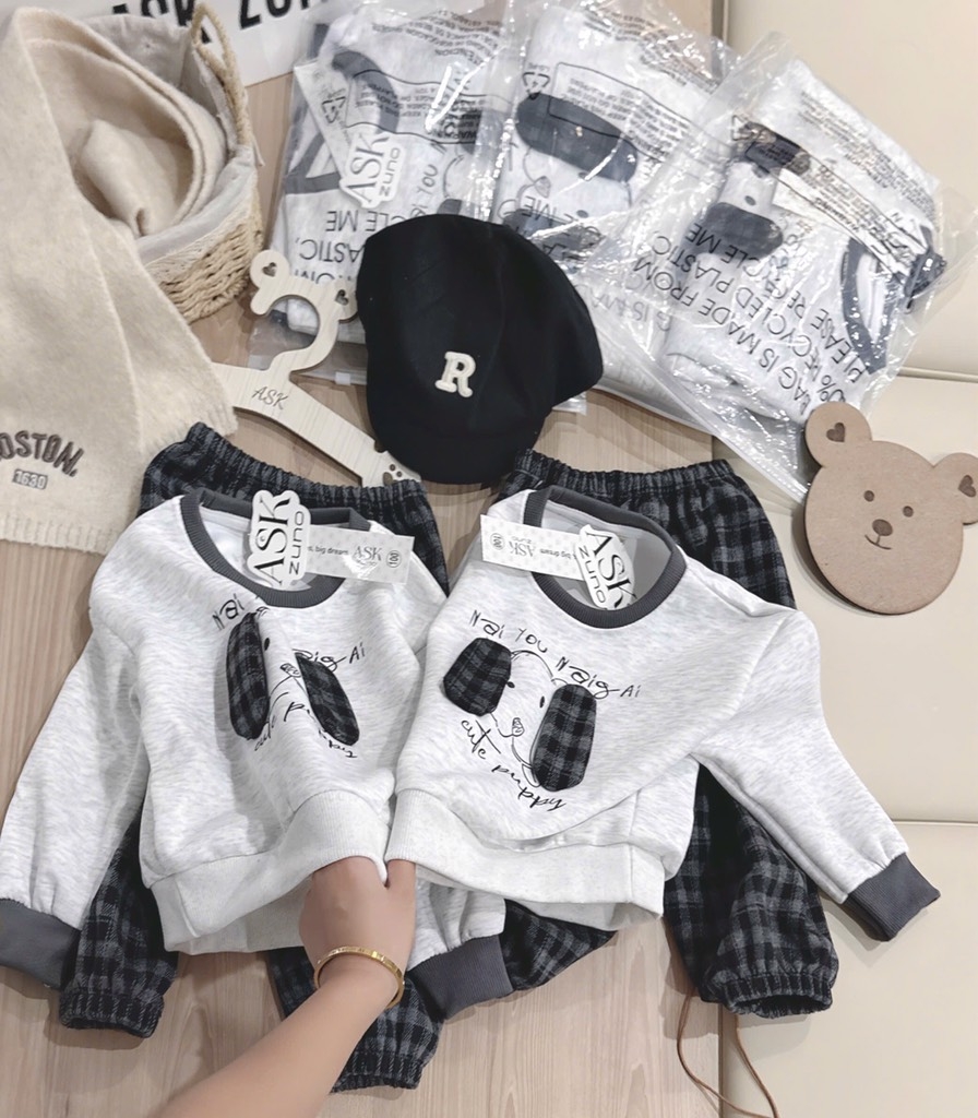 SET DÀI NỈ CÚN CARO SIÊU HOT BÉ TRAI SẴN
