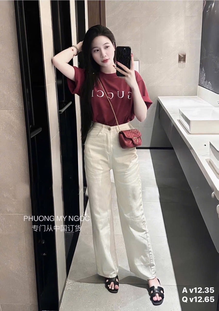 QUẦN JEAN NỮ SUÔNG TRẮNG SẴN
