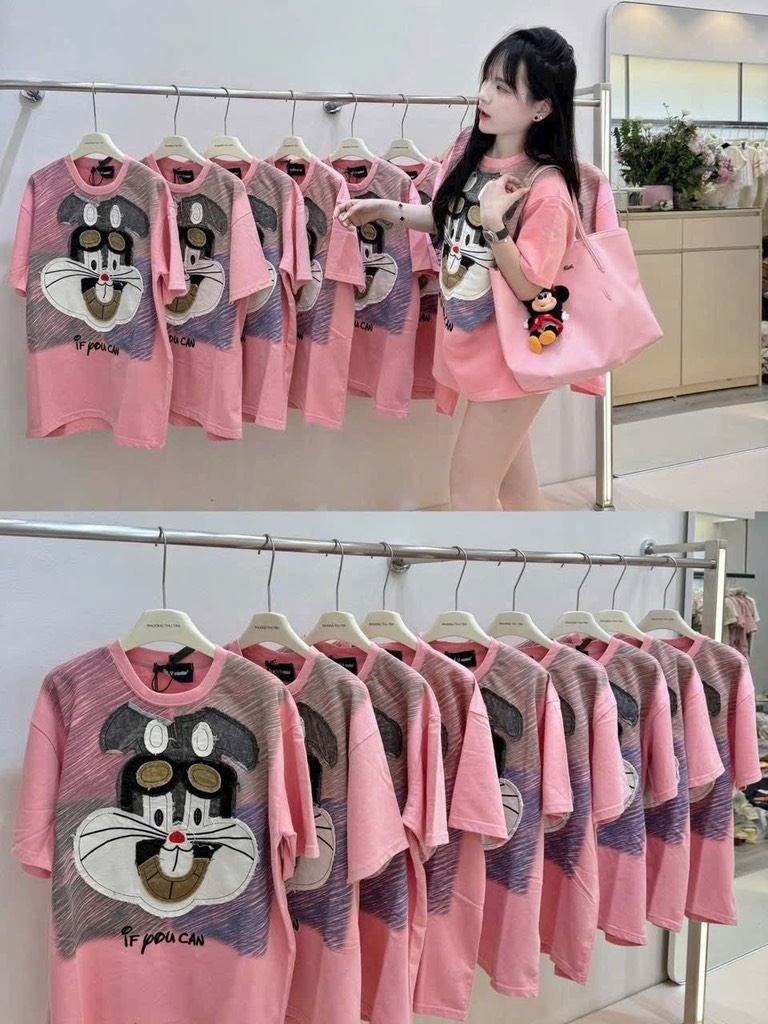 ÁO PHÔNG HỒNG TÍM THỎ NỮ SẴN(XẢ 60k)