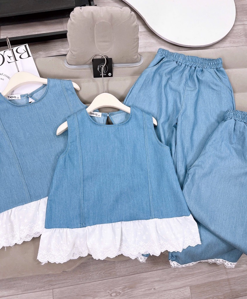 SET JEAN GIẤY BÉ GÁI SIZE ĐẠI SẴN