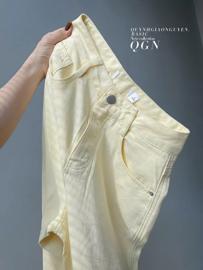 QUẦN BÒ NỮ SUÔNG MÀU KEM TÚI HỘP