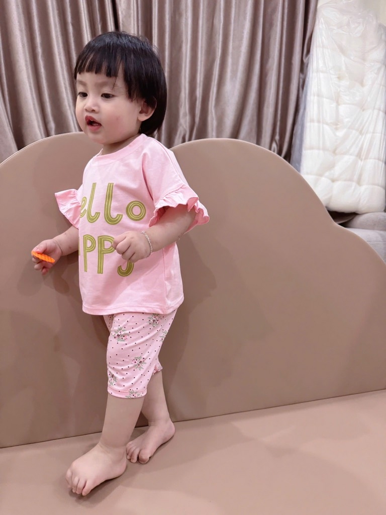 SET 2 BỘ HELLO HAPPY QUẦN NGỐ BÉ GÁI( xả 89k )