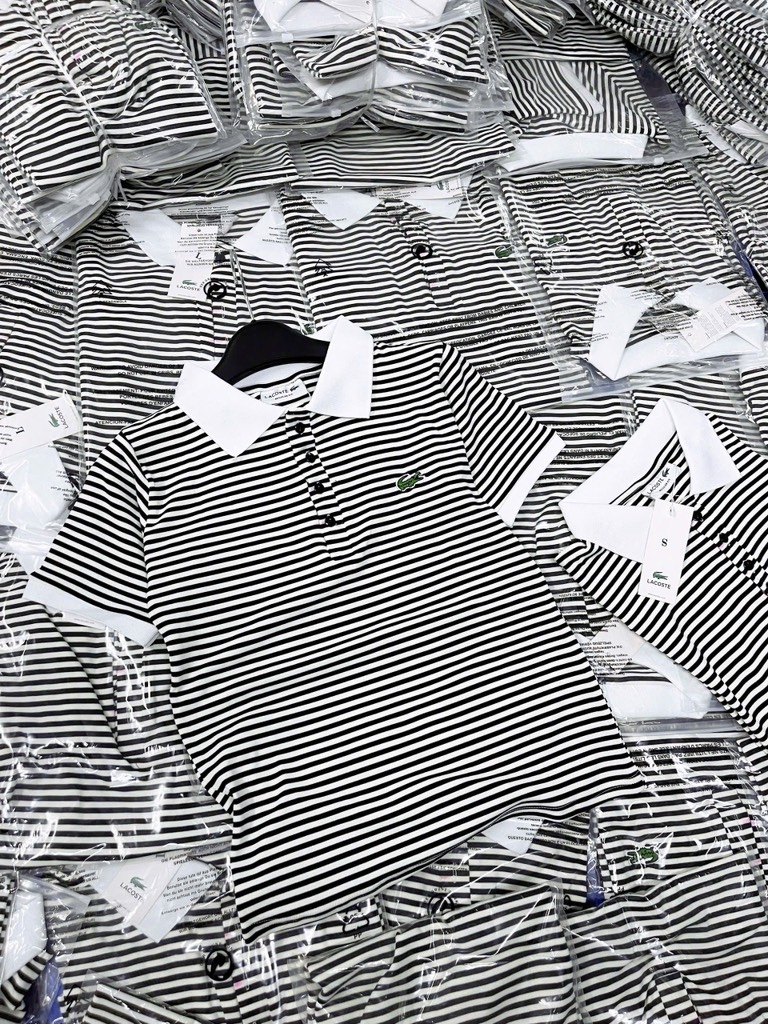 ÁO POLO LACOSTE THÊU CÁ SẤU KẺ NỮ