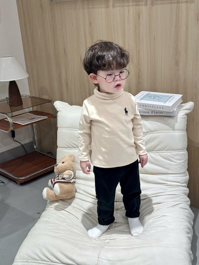 SET 4 ÁO GIỮ NHIỆT CỔ LỌ DÀI TAY BÉ TRAI