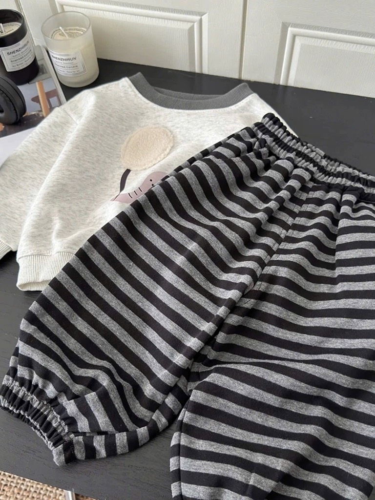 SET DÀI NỈ HAI DA QUẦN KẺ HÌNH VOI CAO CẤP BÉ TRAI SẴN