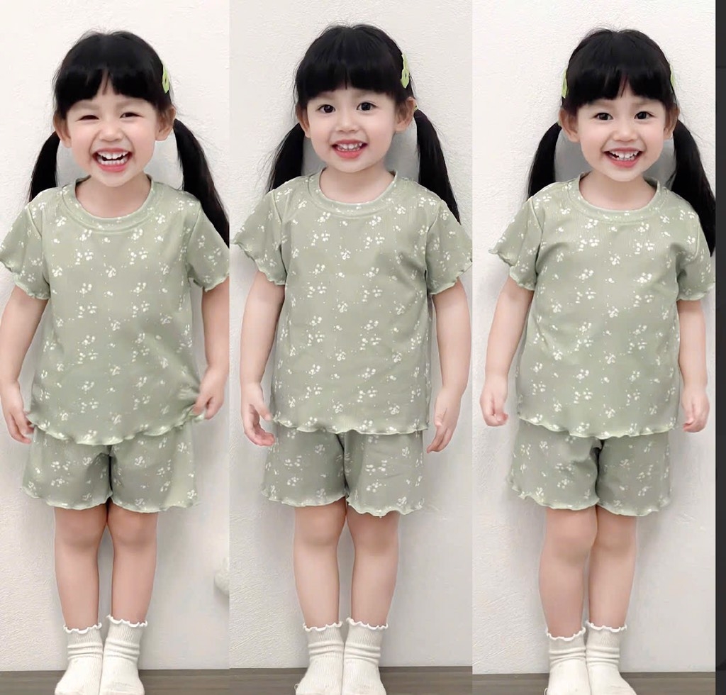 SET 3 BỘ HOA NHÍ HỒNG XANH TRẮNG BÉ GÁI(XẢ 139k)
