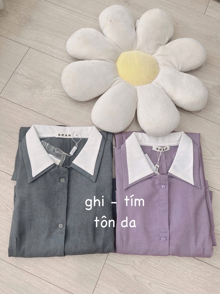 SET ÁO CỔ HAI LÁ THỜI TRANG MIX CV LI KIỂU NỮ(sale 99k)