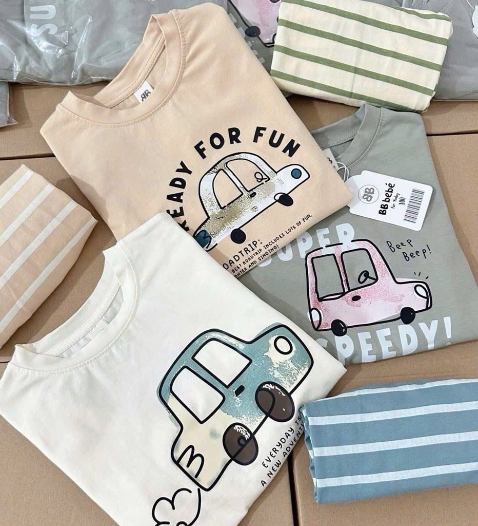 SET 3 BỘ DÀI TAY TONE BE CAM XANH BÉ TRAI