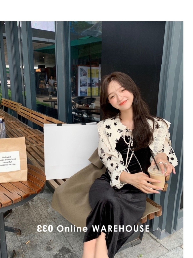 VÁY NHUNG DÁNG DÀI HOA TƠ CỔ REN (Xả 89K)