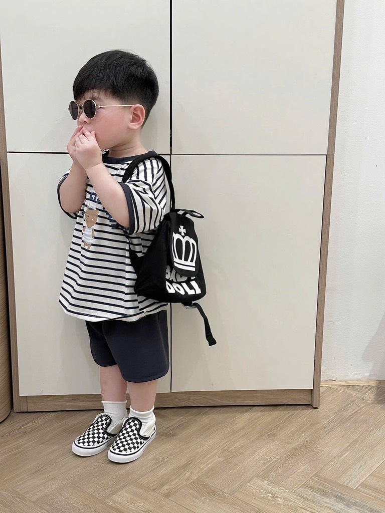 SET ÁO KẺ QUẦN ĐÙI BÉ TRAI