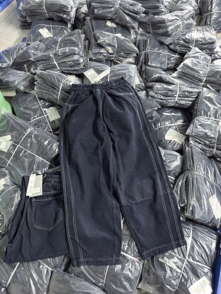 QUẦN BÒ NỮ CHUN BAGGY SẴN