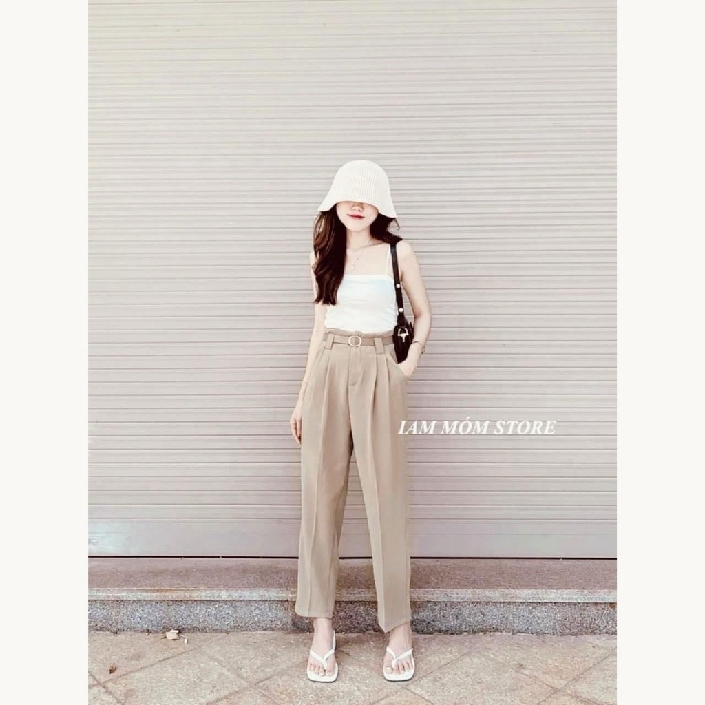 QUẦN BAGGY VẢI ĐỈA TO KÈM ĐAI(xả 50k)