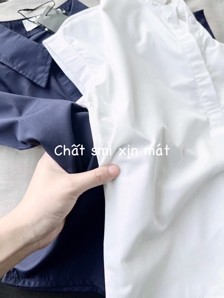 SET SƠ MI TAY LV MIX CV BÚT CHÌ PHỐI NỮ SẴN (SALE 155k)