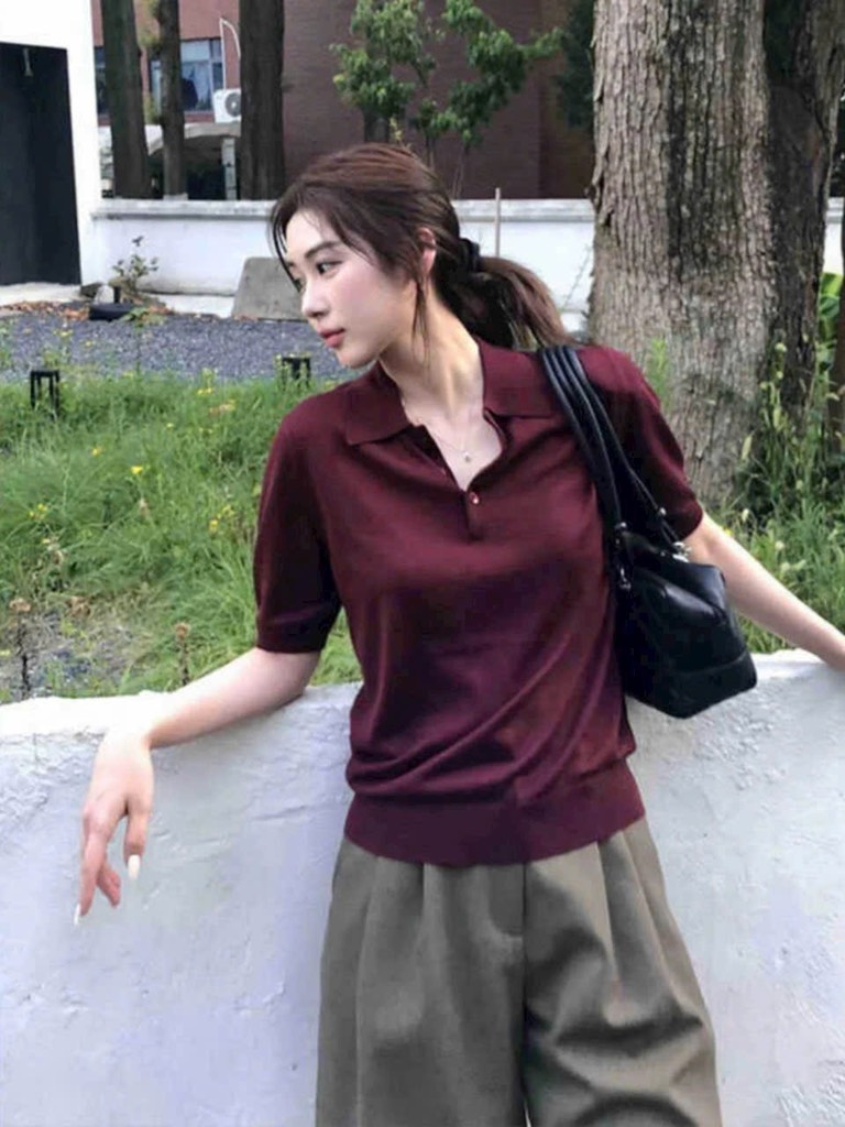 ÁO LEN Z.R ĐỎ ĐÔ CỘC TAY NỮ