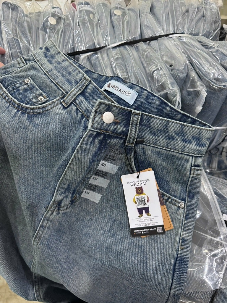 CHÂN VÁY JEAN NỮ WHOAU XẺ SAU DÁNG DÀI SẴN(SALE 149k)
