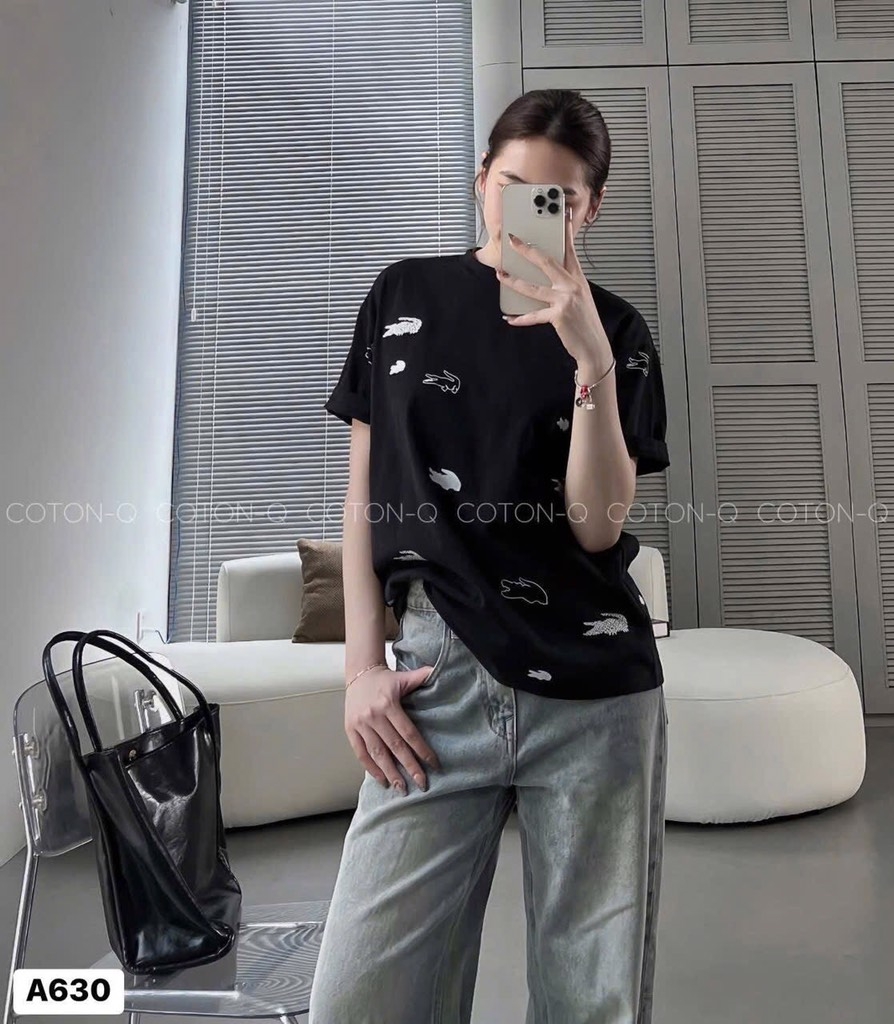 ÁO PHÔNG HOẠ TIẾT CÁ SẤU 2 MÀU NỮ