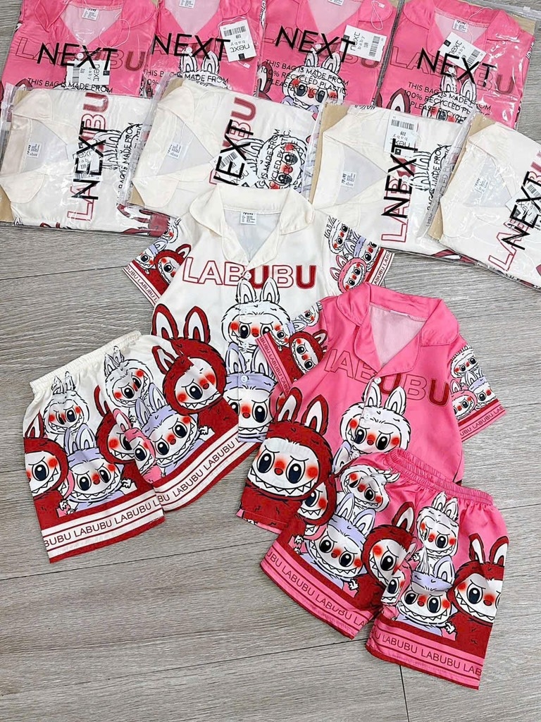 SET 2 BỘ ĐÙI PIZAMA LABUBU BÉ GÁI(XẢ 125k)
