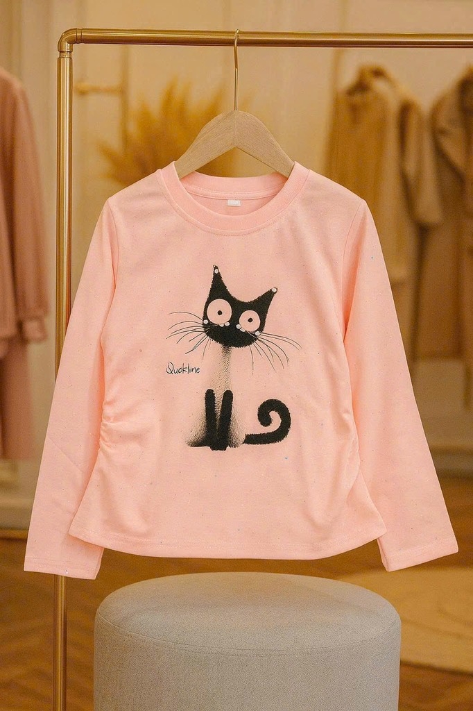 ÁO PHÔNG MÈO DÀI TAY QCCC BÉ GÁI