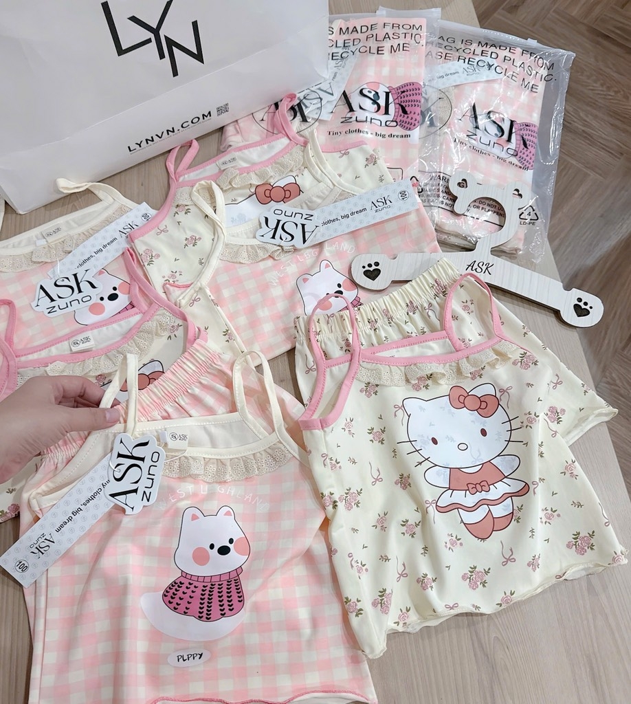 SET 2 BỘ HOA NHÍ VIỀN REN BÉ GÁI