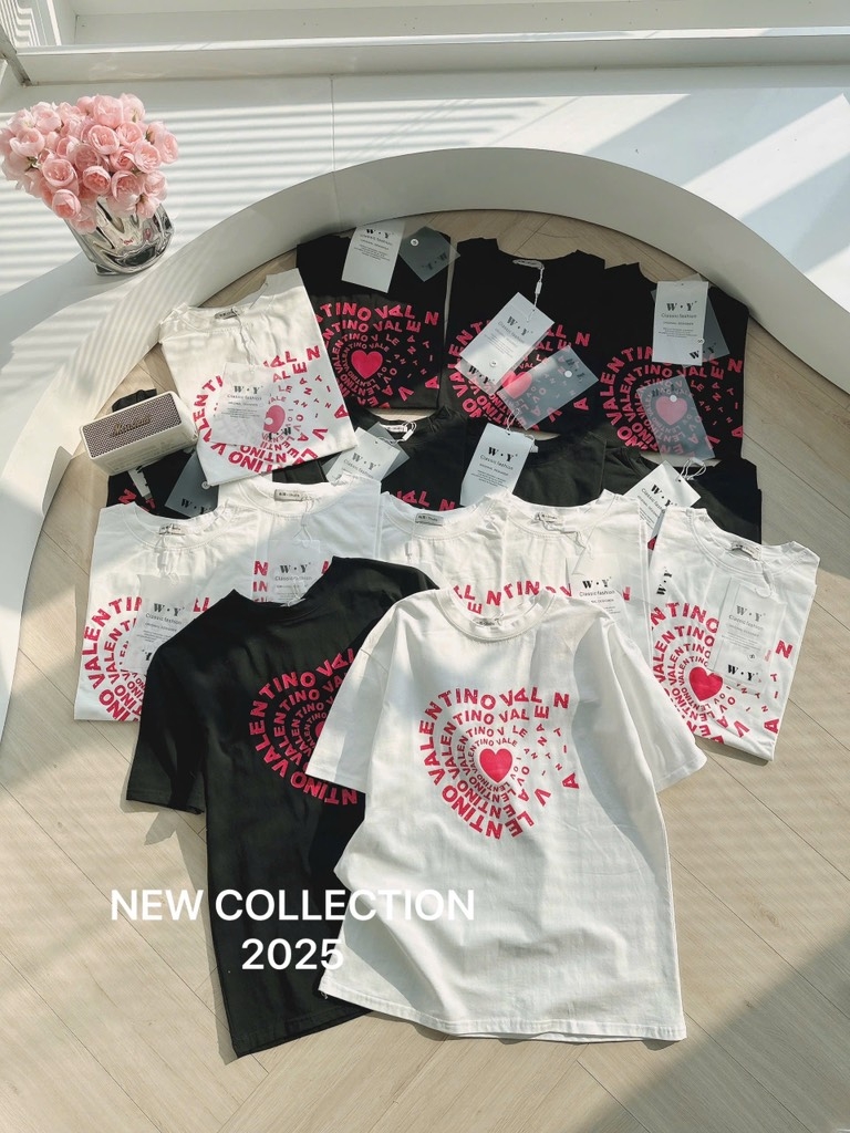 ÁO PHÔNG VALENTINO 2 MẦU CỘC TAY NỮ SẴN (SALE 59k)