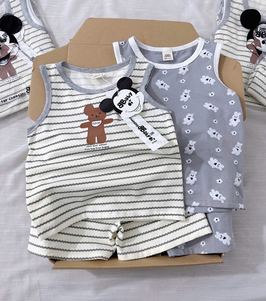 SET 2 BỘ CỘC BA LỖ TONE GHI KẺ BÉ TRAI