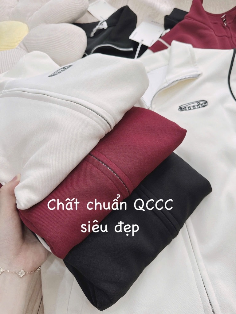 ÁO KHOÁC NỈ NỮ EMIS PHỐI VIỀN VAI THU ĐÔNG SẴN