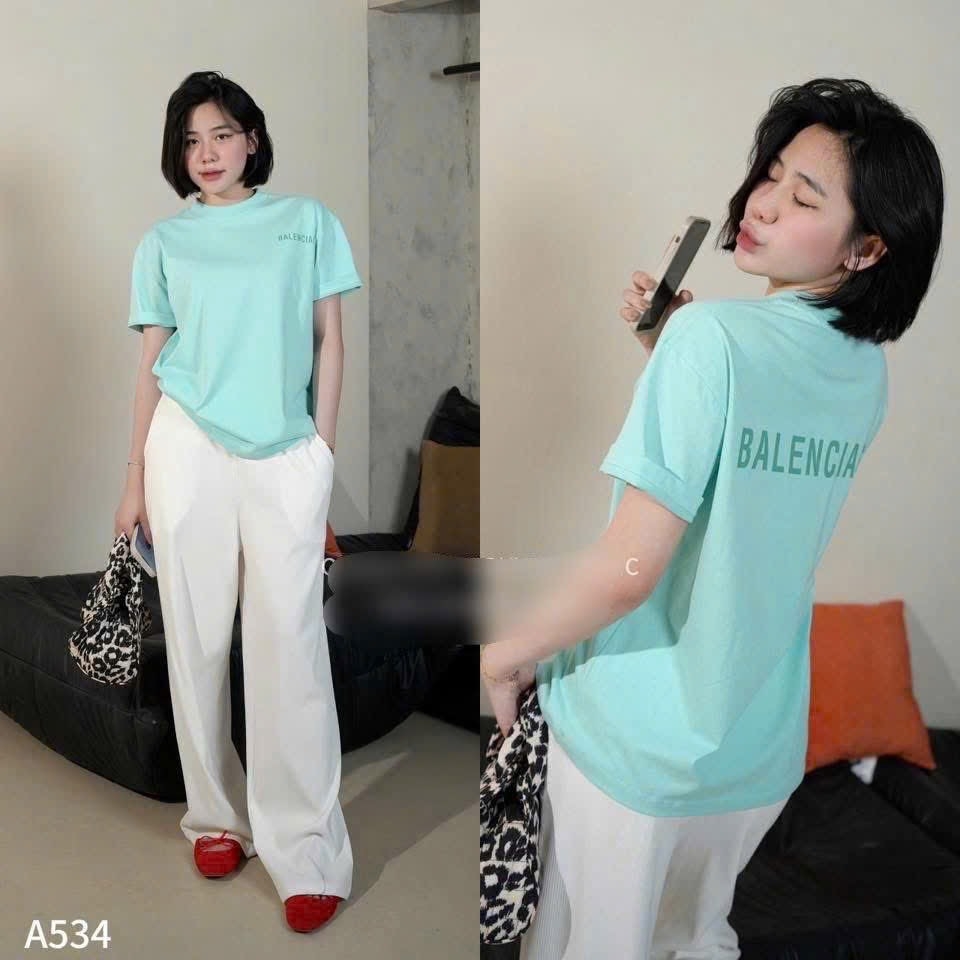 ÁO PHÔNG BALENCIA XANH NỮ SẴN