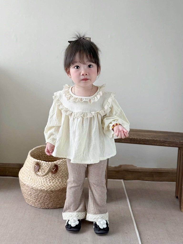 SÉT DÀI ÁO BABYDOLL QUẦN REN BÉ GÁI