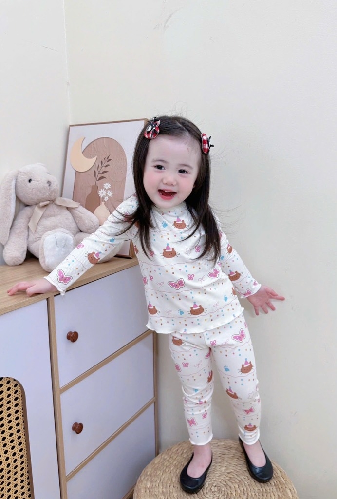 SET 3 BỘ DÀI KITTY TĂM KẺ HỒNG TÍM BÉ GÁI
