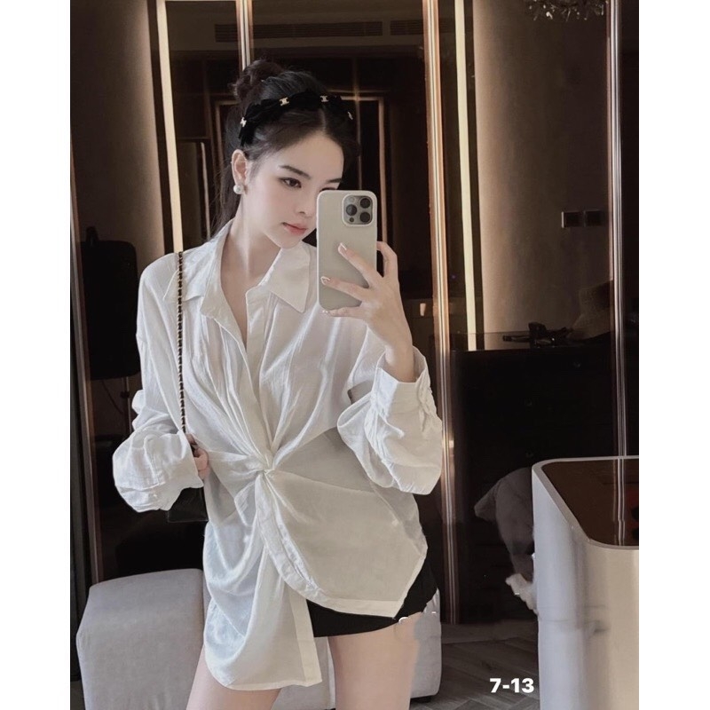 ÁO SƠ MI XOẮN EO 3 MẦU NỮ - (SALE 55k)- SẴN