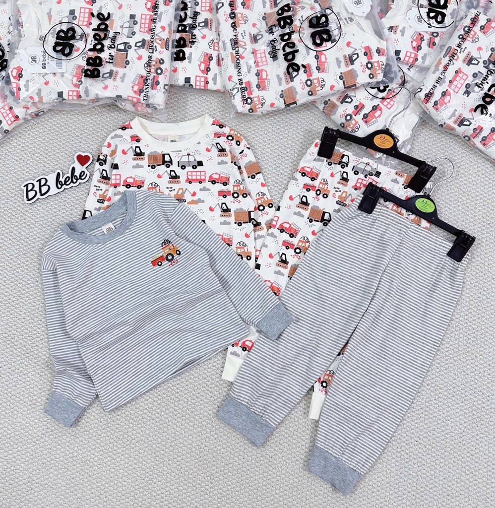 SET 2 BỘ DÀI OTO NHÍ MÀU ĐỎ KẺ GHI BÉ TRAI SẴN