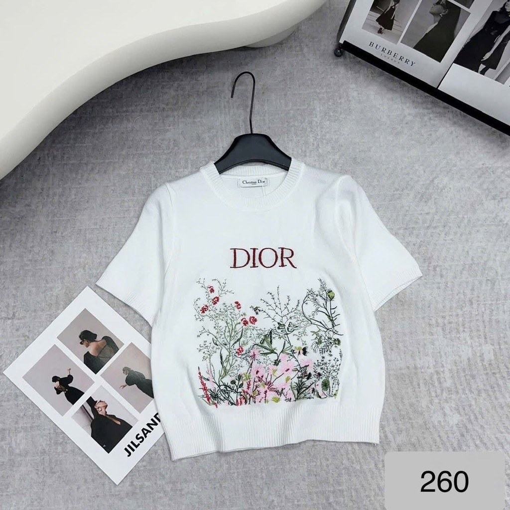 ÁO LEN DIOR HOA LÁ NỮ