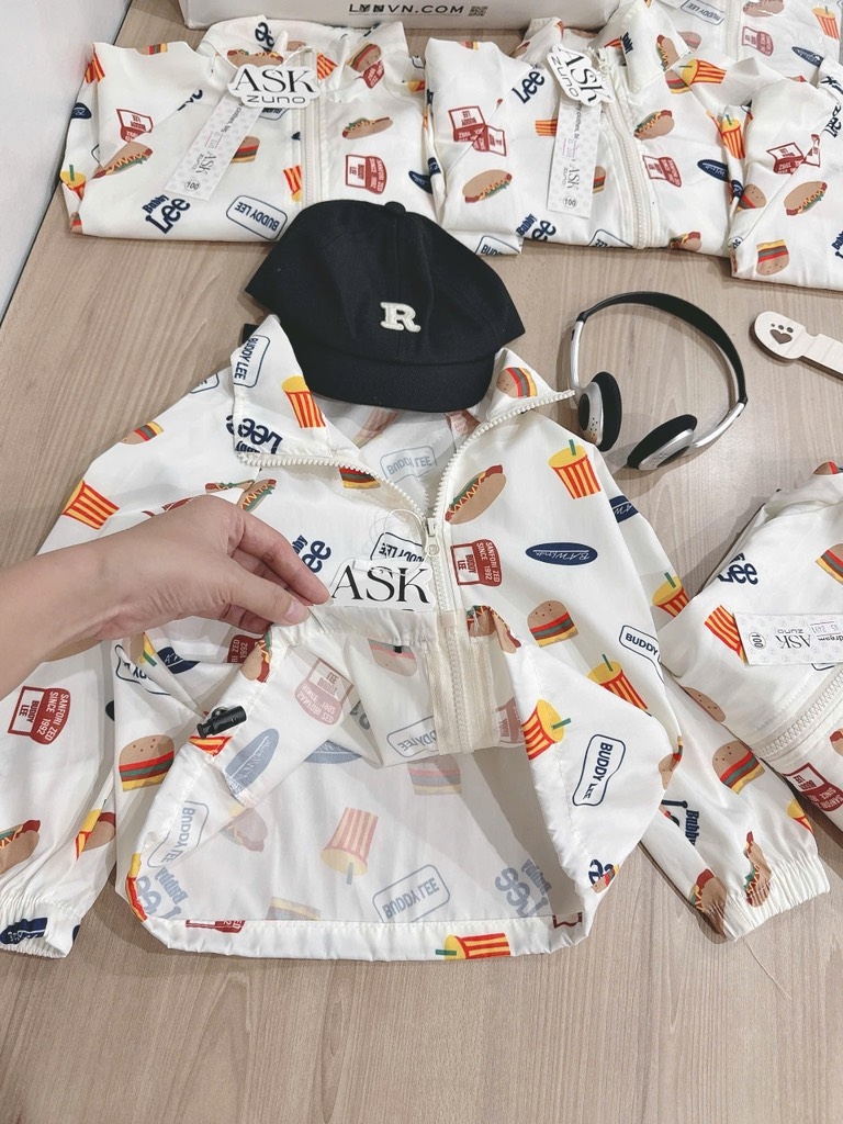 ÁO GIÓ BÉ TRAI BÉ GÁI LEE