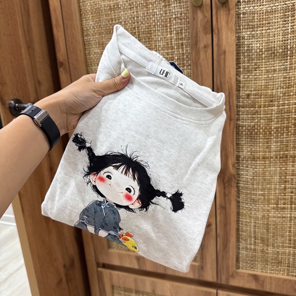 SET BỘ DÀI CÔ GÁI LUCKY TIME XÁM NỮ THU ĐÔNG