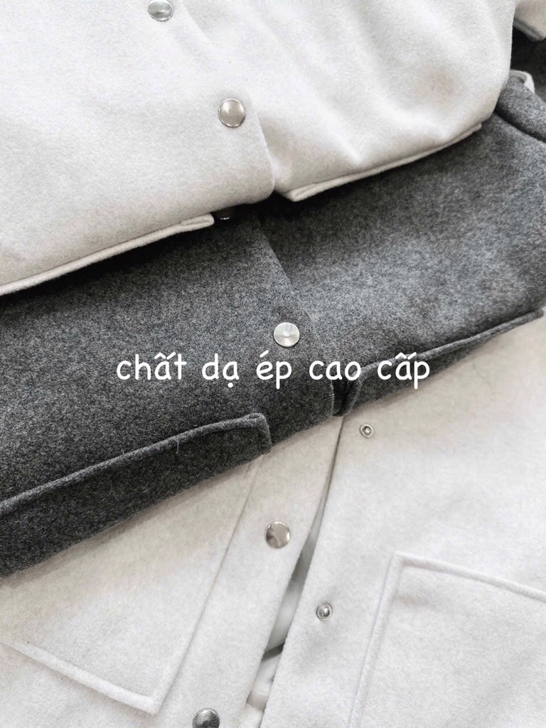 ÁO KHOÁC DẠ NỮ TÚI DÁN CHUN SAU ZR THU ĐÔNG SẴN (SALE 169k)