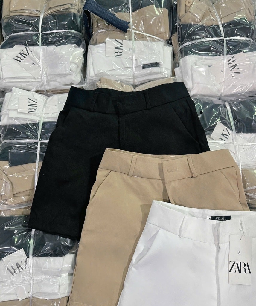 SET 3 QUẦN ĐÙI THÔ ĐEN TRẮNG BE NỮ SẴN (SALE 99k)